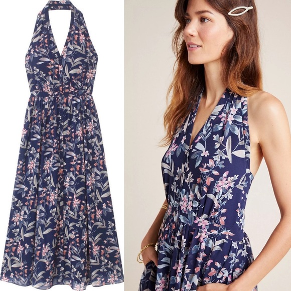 Gal Meets Glam Siena Halter Maxi Dress w/ Pockets 6 - Picture 3 of 7